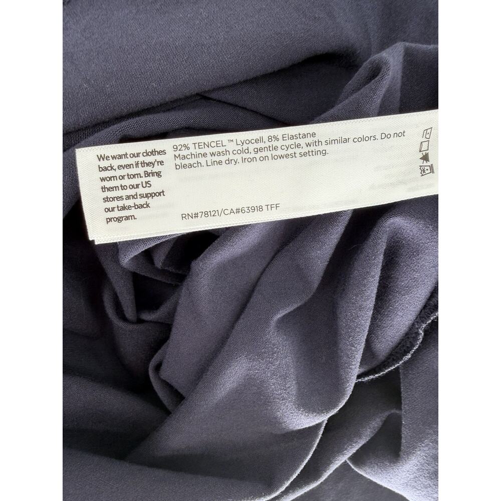 Eileen Fisher Womens Blue Long-Sleeve Crewneck Jersey Tunic Side Slit Size Large - Picture 8 of 8